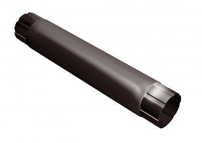 Труба круглая соединительная 1 м Grand Line глянцевая 150/100 RAL 8017 Шоколад