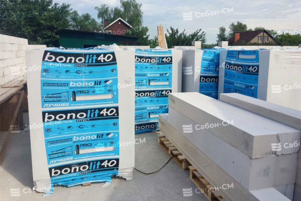 Пеноблоки перегородочные Bonolit Малоярославец 625х200х75 D500